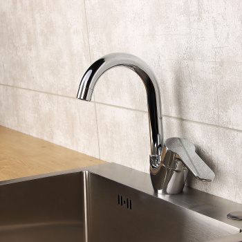 Смеситель для кухни ЦС-СМ 27/2г Н170мм D35 М40 без шлангов, высокий излив (Подольск) *1/10