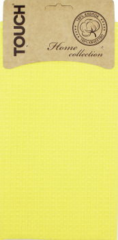 Полотенце вафельное 35*55см на хангере Крупная клетка желтый 220г/м2 Touch *6 Полотенце вафельное 35*55см на хангере Крупная клетка желтый 220г/м2 Touch *6