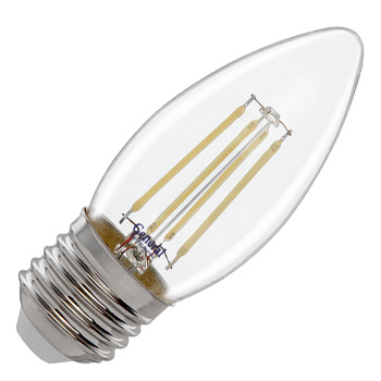 Лампа светодиодная филамент General, Е27, свеча, 8 Вт, 4000 К, нейтральный белый