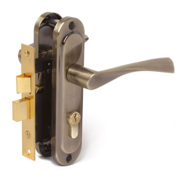 Замок врезной 50мм ключ/ключ,бронза,плоский ригель 0823/60-AB Avers *1/24