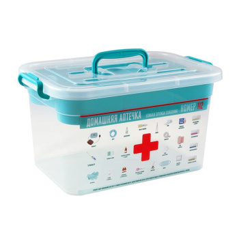 Контейнер д/хранения пластм. "Аптечка" "Домашний доктор" 6,5л с Вкладышем арт.80903("Пол-быт")*1/6