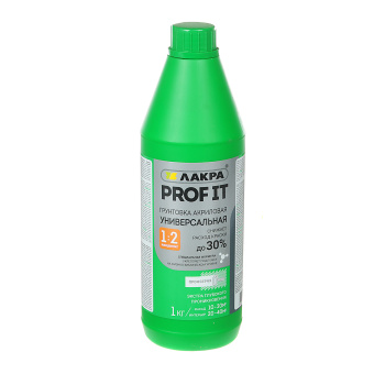 Грунтовка-концентрат 1:2 акриловая ЛАКРА PROF IT, 1 кг