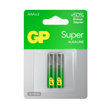 Элемент питания AAA (LR03) GP Super Alkaline 24AA21-2CRSBC2, 2 шт. Элемент питания AAA (LR03) GP Super Alkaline 24AA21-2CRSBC2, 2 шт.