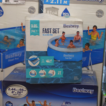 Бассейн надувной BESTWAY Fast Set, 305х305x76 см, 3800 л Бассейн надувной BESTWAY Fast Set, 305х305x76 см, 3800 л