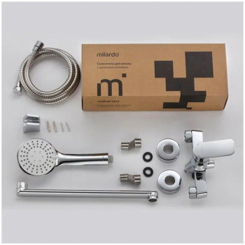Смеситель для ванны с длинным изливом Milardo Demi, хром глянцевый DEMSB00M10 *1
