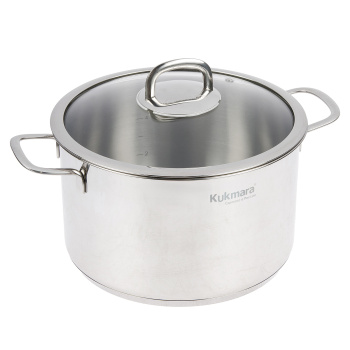 Кастрюля нерж. "Kukmara" "Safia" 6,0л Стекл.кр., d дна225мм SF-CA6024G *1/4