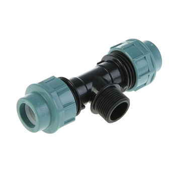 Тройник ПНД компрессия Ø 25х1/2"х25 наруж. резьба *1/80 Тройник ПНД компрессия Ø 25х1/2"х25 наруж. резьба *1/80