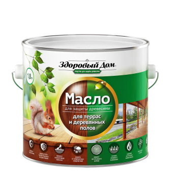 Масло для террас и деревянных полов Здоровый Дом Бесцветное 1,8 л  *1/4/168