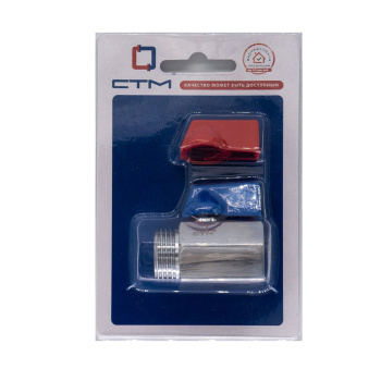 Кран шаровый 1/2" (Ø15) М/П MINI СТМ CWMFM012 *1/144