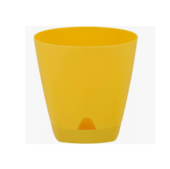 Кашпо пластм. "Amsterdam" 0,65л d верха 110мм h107мм прикор.полив Спелая груша ING6198СГ *1/12