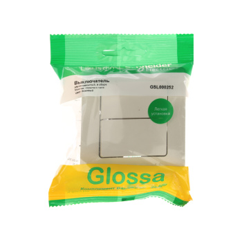 Выключатель "Glossa" СП 2кл. бежевый в сборе 10А IP20 GSL000252 *15