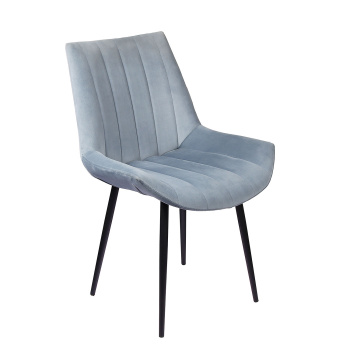 Стул FORPOST Неаполь, 55x88x42 см, велюр конфетти блю стоун, голубой