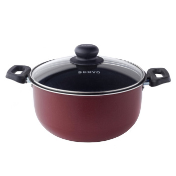 Кастрюля алюм.а/приг. Scovo "Expert" 4,5л d24см Cтекл.кр. СЭ-008 *1/4