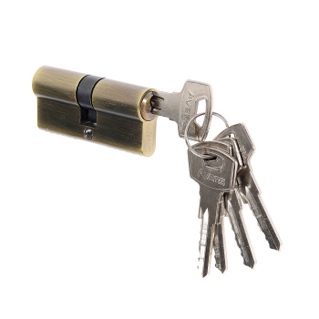 Замок врезной 85мм бронза,Ал.ручки,3 ригеля 2223/70-AB Avers *1/10