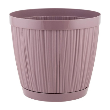 Кашпо пластм. "Barcelona" 9,6л d верха 270мм h243мм с поддоном Морозная слива IG623210053*1/12