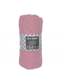 Простыня на резинке трикотаж 180*200*20см пыльная роза Belezza *1/6/24