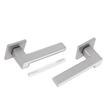 Ручка раздельная ХРОМ матовый/БЕЛЫЙ Slim H-30120-A-CRS/W Code Deco *1/18