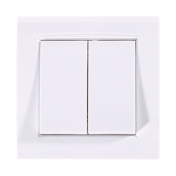 Выключатель Бриллиант СП 2кл. белый 10А IP20 UNIVersal 7947403