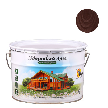 Средство для защиты древесины Здоровый дом, 10 л, палисандр