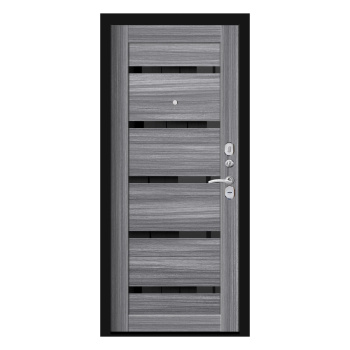 Дверь входная Двери Гуд Хит Nova, 860х2050х70 мм, правая, черный шелк/сандал серый