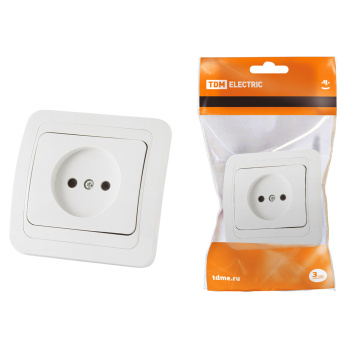 Розетка "Валдай" СП 1-мест. белая 10А TDM SQ1804-0007 *10/200