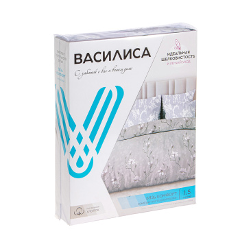 Постельное белье 1,5сп бязь Василиса 70083/1 Нежная магнолия нав70*70,пр150*214 *1/6