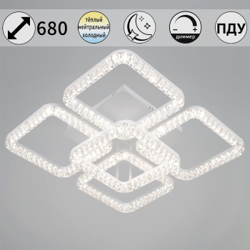 Светильник потолочный светодиодный 19848-0.3-4+1B WH LED 3000-6500К ПДУ+диммер S=26м2  *1