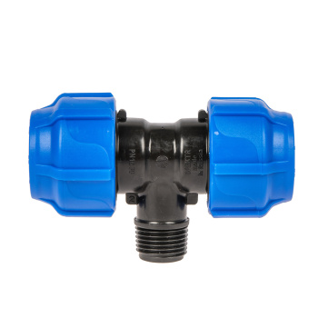 Тройник ПНД компрессия Ø 25х1/2"х25 наруж. резьба *1/80 Тройник ПНД компрессия Ø 25х1/2"х25 наруж. резьба *1/80