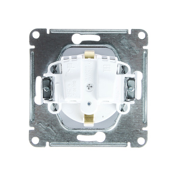 Механизм розетки "Glossa" 1-м. белый с/з GSL000143 *1/20/160
