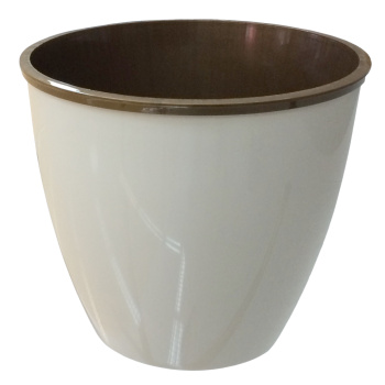 Кашпо пластм. "Les Couleurs"  6.5л, d верха 225мм h220мм со встав. Крем/брон.120-1(Tek.A.Tek)*1/16 Кашпо пластм. "Les Couleurs"  6.5л, d верха 225мм h220мм со встав. Крем/брон.120-1(Tek.A.Tek)*1/16