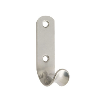 Крючок мебельный ХРОМ 1-рожковый (индивидуальная упаковка) Домострой *10/100