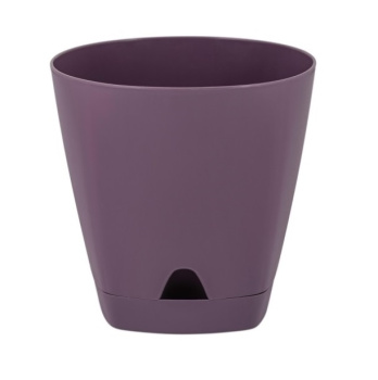 Кашпо пластм. "Amsterdam" 4,0л d верха 200мм h190мм прикор.полив Морозная слива ING6201МС *1/6