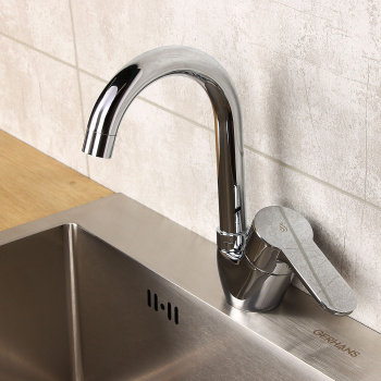 Смеситель для кухни ЦС-СМ 27/2г Н170мм D35 М40 без шлангов, высокий излив (Подольск) *1/10