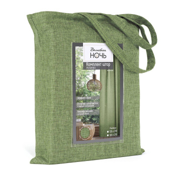 Комплект штор рогожка 165*270см оливка Волшебная ночь  *1/3