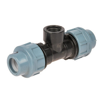 Тройник ПНД компрессия Ø 20х1/2"х20 внутр. резьба *1/60 Тройник ПНД компрессия Ø 20х1/2"х20 внутр. резьба *1/60