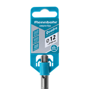 Бур по бетону 12*310мм SDS-pkus 4 грани (511231) Quadro Rennbohr *1/25
