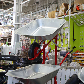 Тачка садовая одноколесная AGROBIO, 70 кг, 85 л