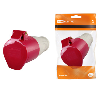 Розетка 224 переносная 3Р+РЕ 32А 380В TDM SQ0603-0013 *1/10