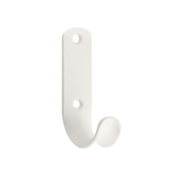 Крючок мебельный БЕЛЫЙ 1-рожковый (индивидуальная упаковка) Домострой *10/100