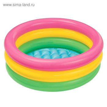 Бассейн надувной "Радуга" с надувным дном 61х22 см, от 1-3 лет, 57107NP 1224307