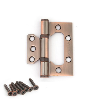 Петля без врезки 75*63*2,5мм МЕДЬ AC (комплект 2шт.) AVERS *1/12/72