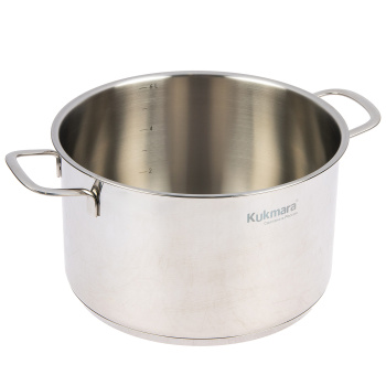 Кастрюля нерж. "Kukmara" "Safia" 6,0л Стекл.кр., d дна225мм SF-CA6024G *1/4