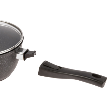 Кастрюля алюм. литая а/приг. Kukmara "Мраморная" темный 2,2л Дл.Съемн.р. Ст.кр. кмт0225а *1/3