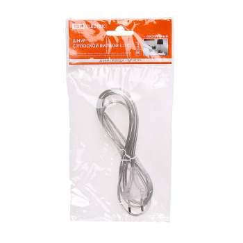 Шнур с вилкой ШУ02 ШВВП 2х0,75мм2 1,7м прозр. TDM SQ1305-0014 *1/80