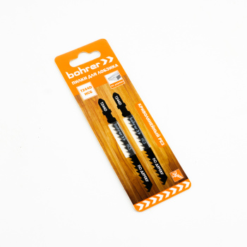 Пилки для лобзика по дереву 100мм шаг4,0мм фигурный рез (2шт) T244D арт.37102444 Bohrer *10/100/600